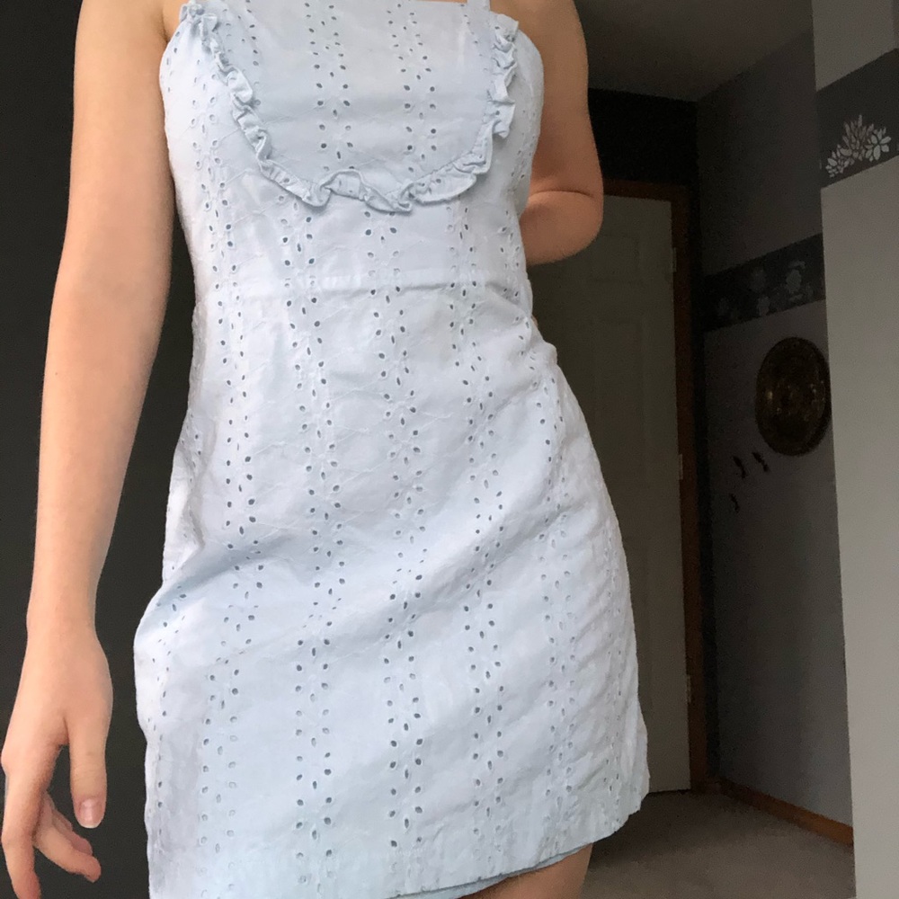 Powder Blue Mini Dress - Picture 4 of 6